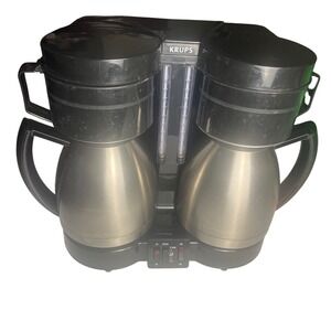 Krups Duothek Double Coffee Maker - Model 464 - Stainless Steel Thermal Carafes